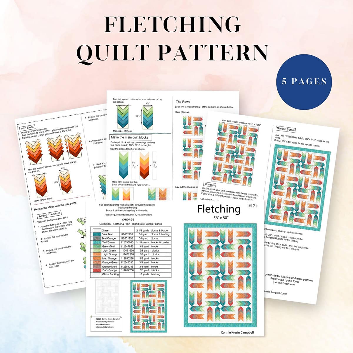 Fletching quilt pattern pdf
