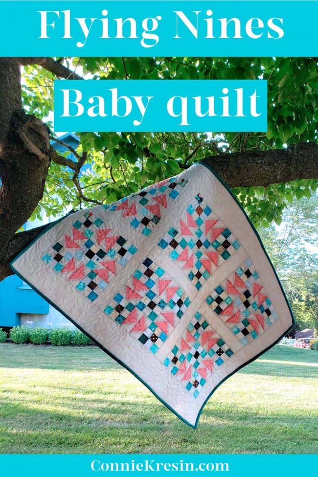 Flying Nine baby quilt tutorial 
