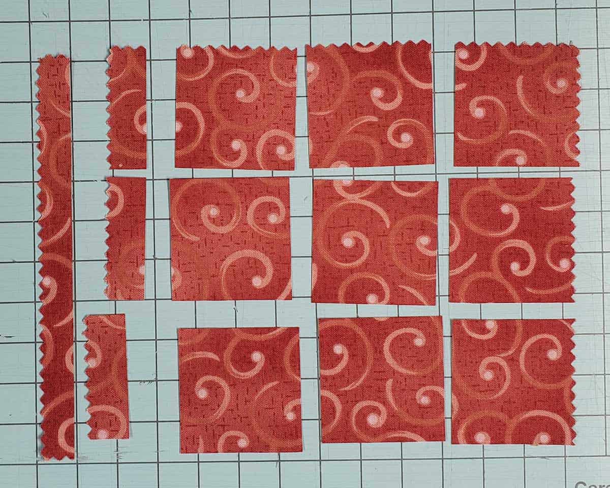 small squares out of a charm square