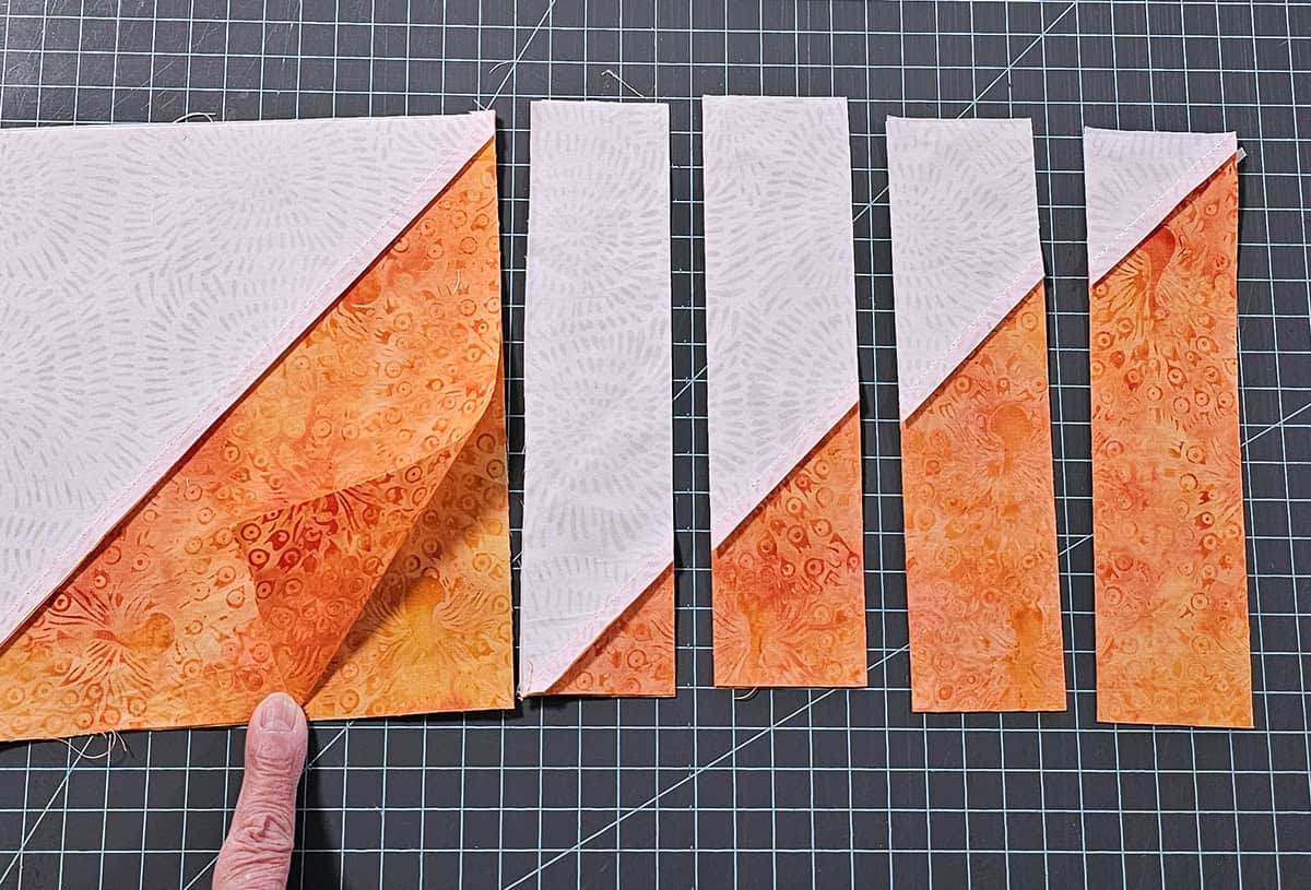 making the Painted Peaks quilt blocks