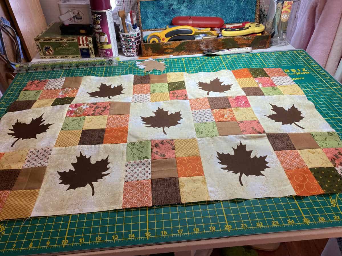 Maple 9 Patch table topper
