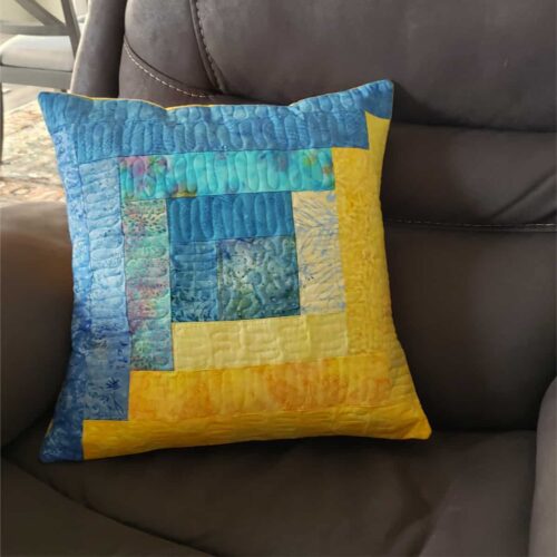 18 Inch Log Cabin Pillow Freemotion by the River