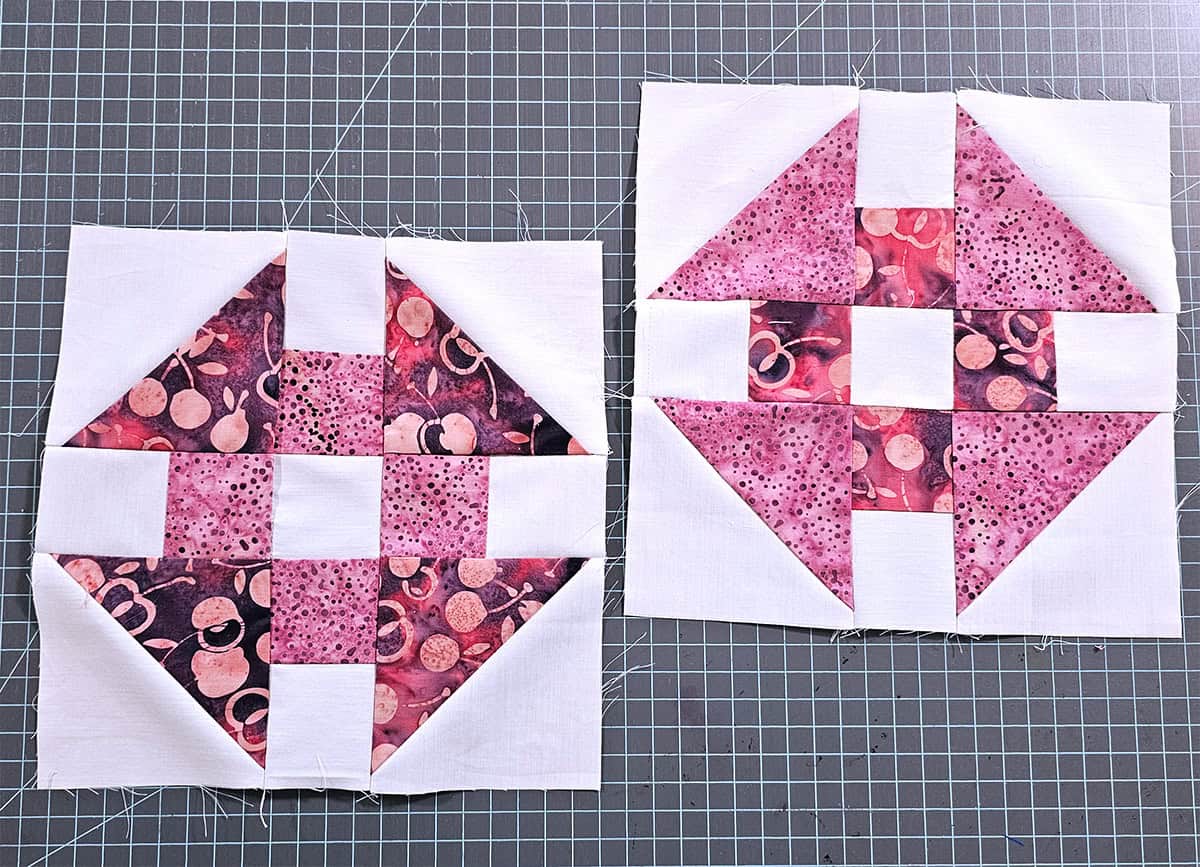 Churn Dash quilt blocks