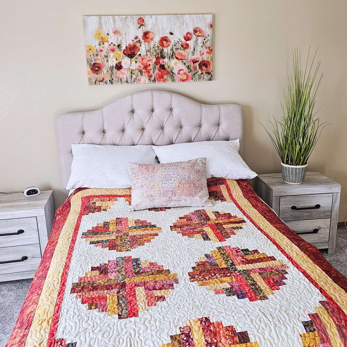 Mirage quilt on full size bed
