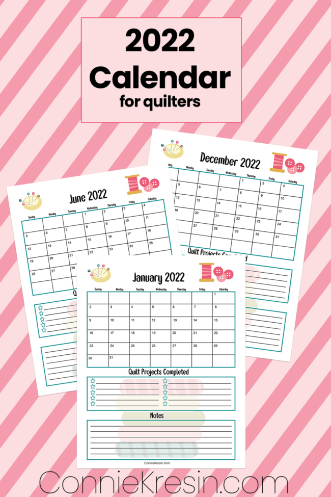 Quilt Calendar for 2022