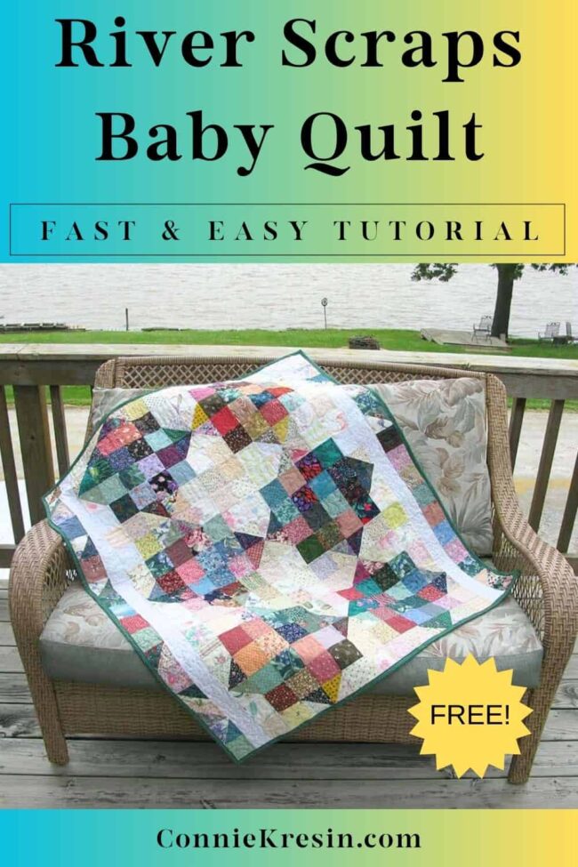 River Scraps baby quilt Pin this!