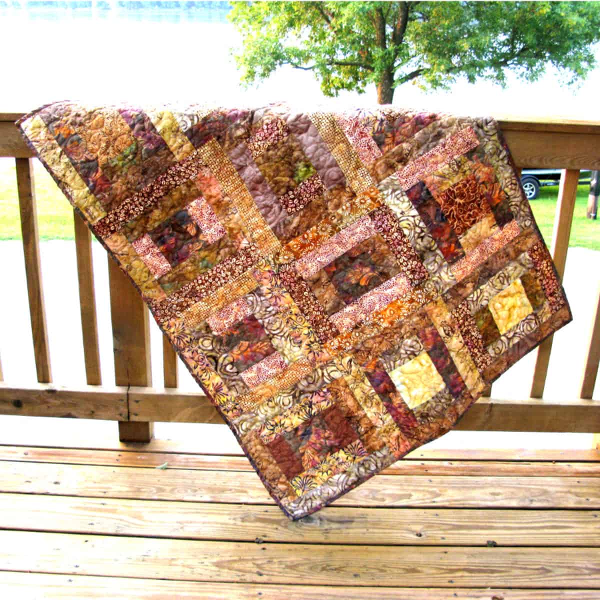 River Squares Quilt Pattern for a wheelchair