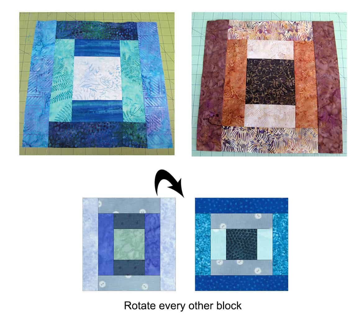 Different colors of river squares blocks