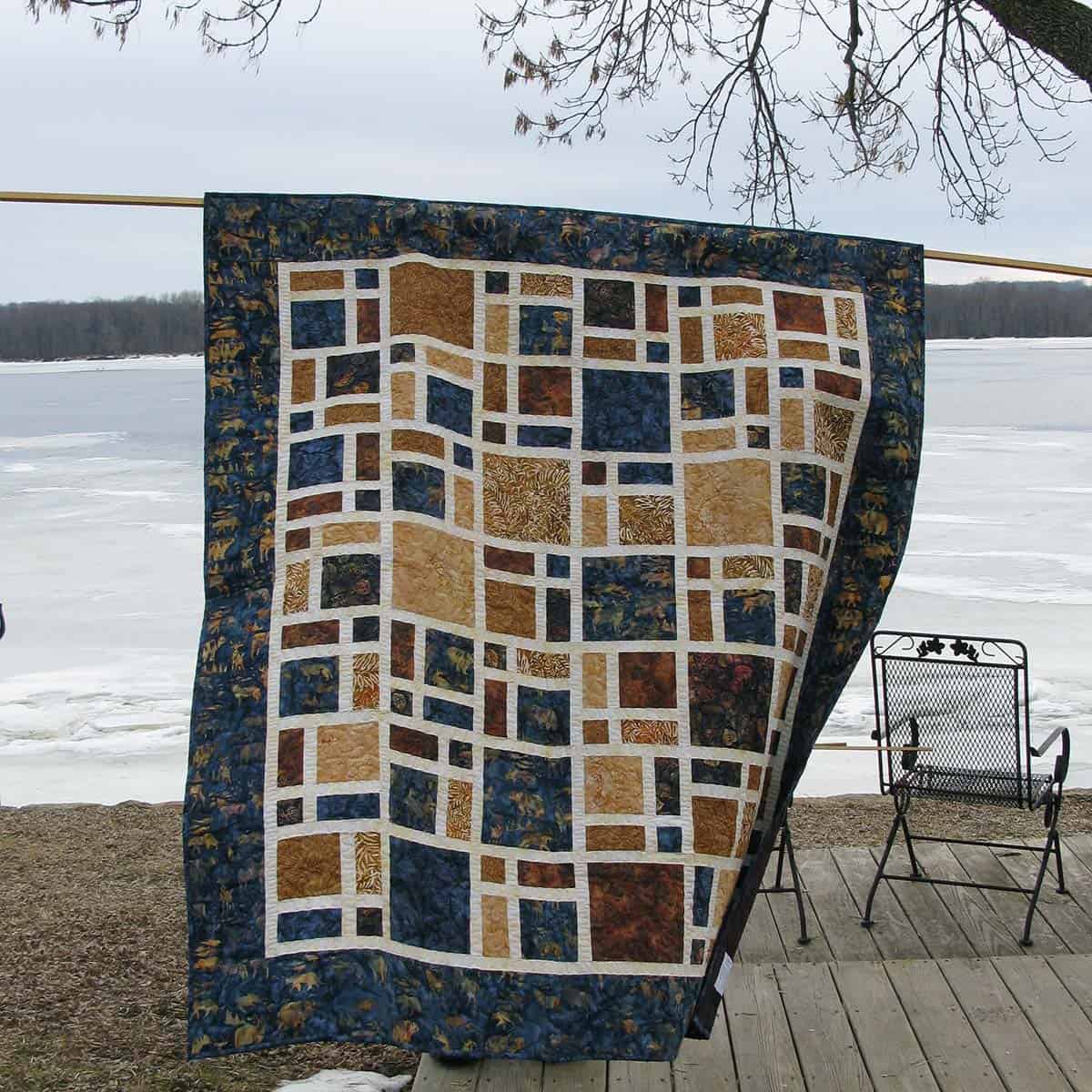 Scattered quilt by the river