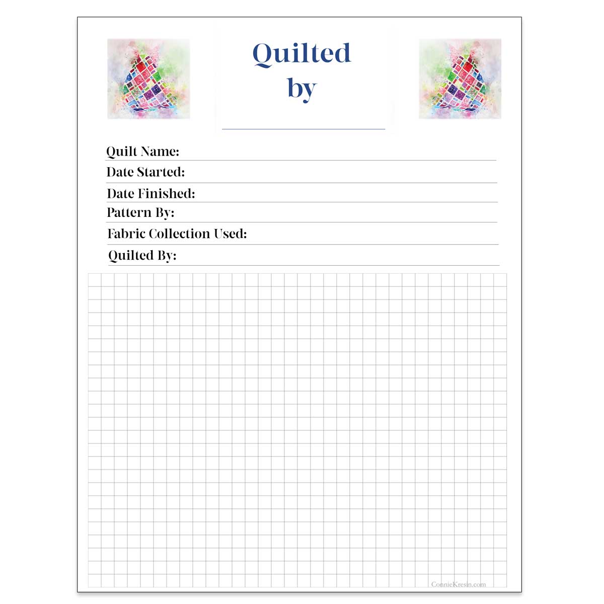 Printable Quilted by