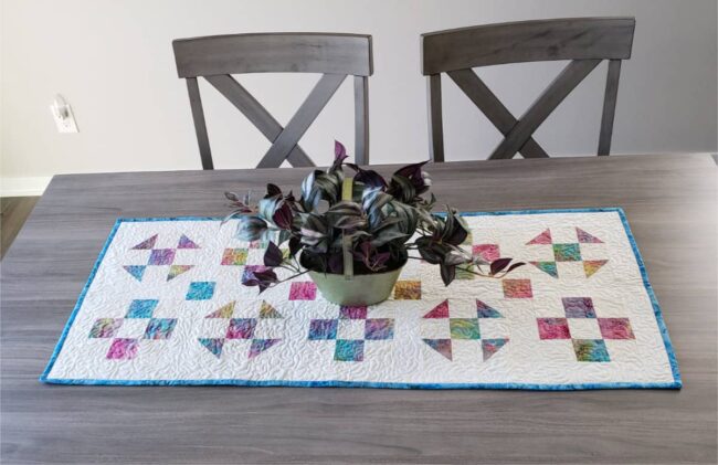 Shoo Fly and 9 Patch Quilt Block Table Runner - Freemotion by the River