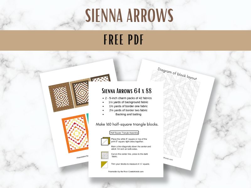 Sienna Arroows quilt tutorial PDF