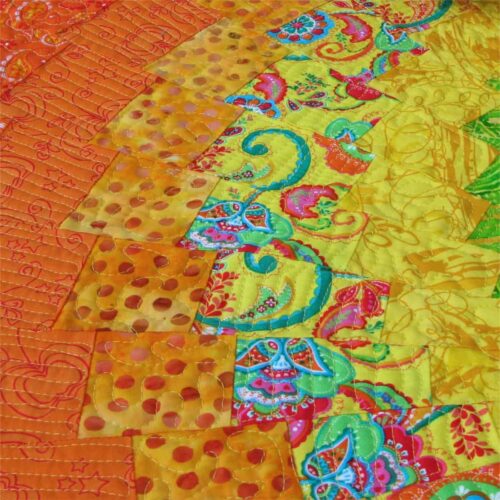 Spicy Spiral Table Runner Quilted - Freemotion by the River