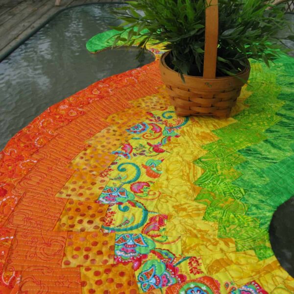Spicy Spiral Table Runner - Freemotion by the River