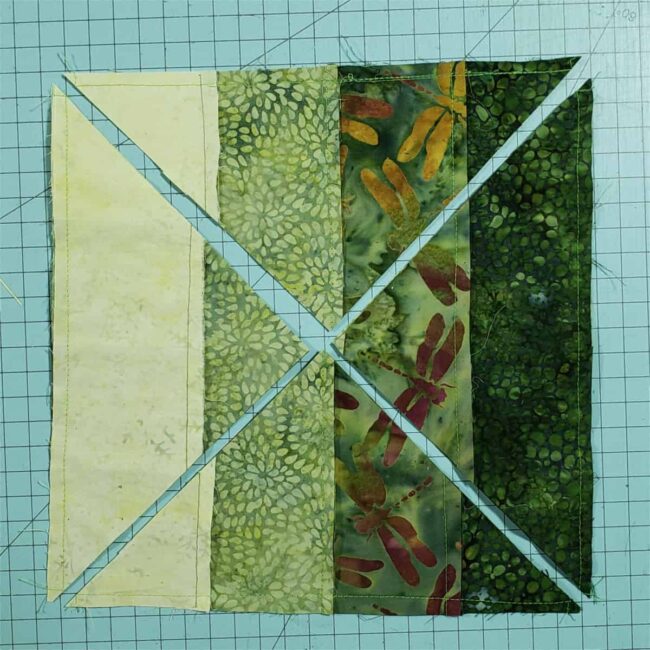 Diagonal Strip Blocks Baby Quilt - Freemotion by the River