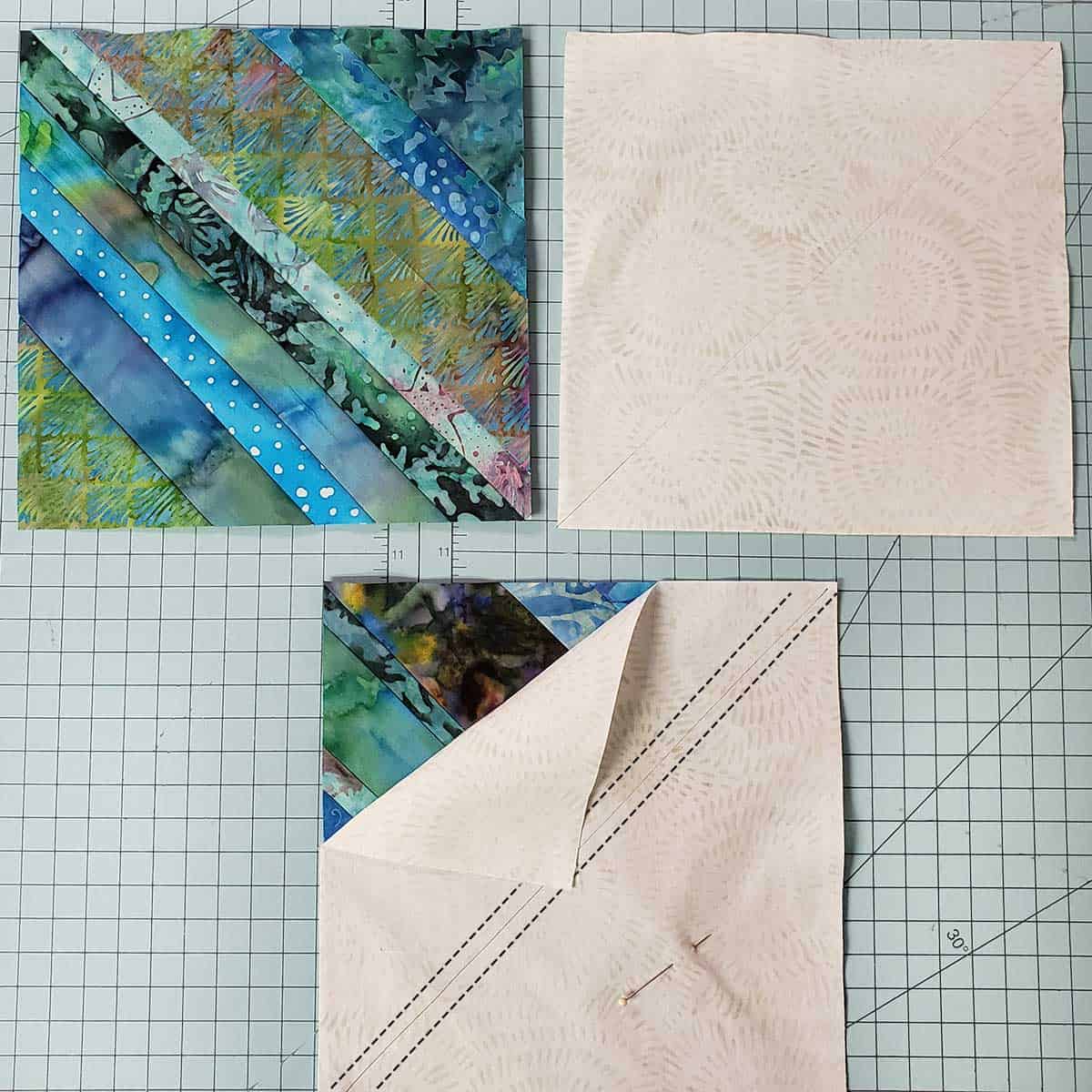 Stitching lines for block