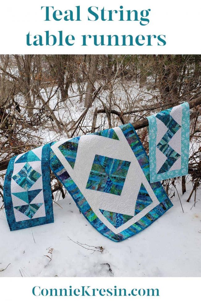 Teal String Table Runners tutorial