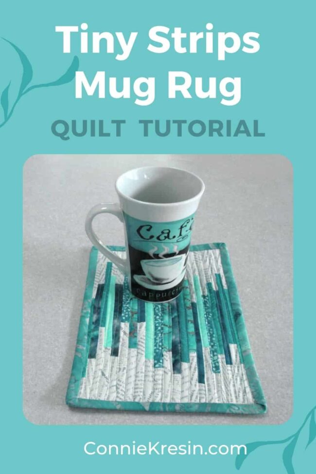 Pin the Tiny Mug Rug tutorail