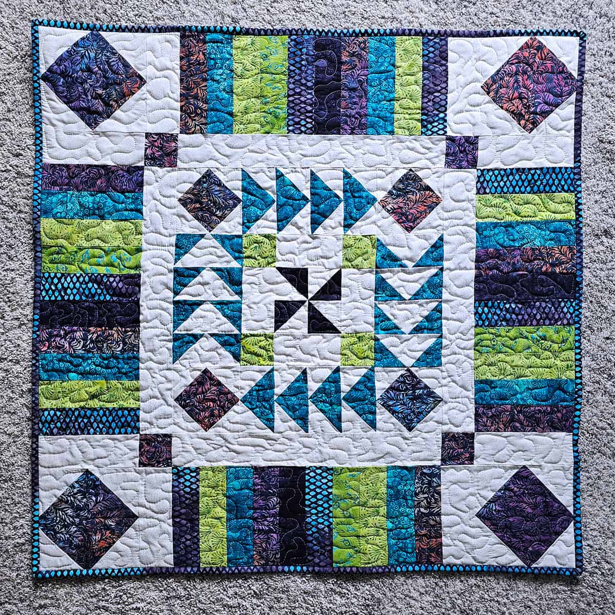 Vintage Flair Quilt in Blues