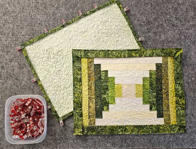 Log Cabin Placemats - Third Set - Freemotion by the River