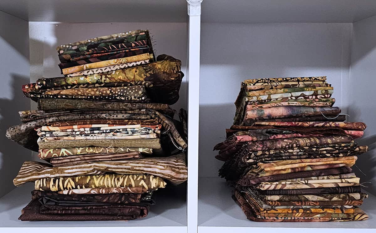 Brown Batiks stash