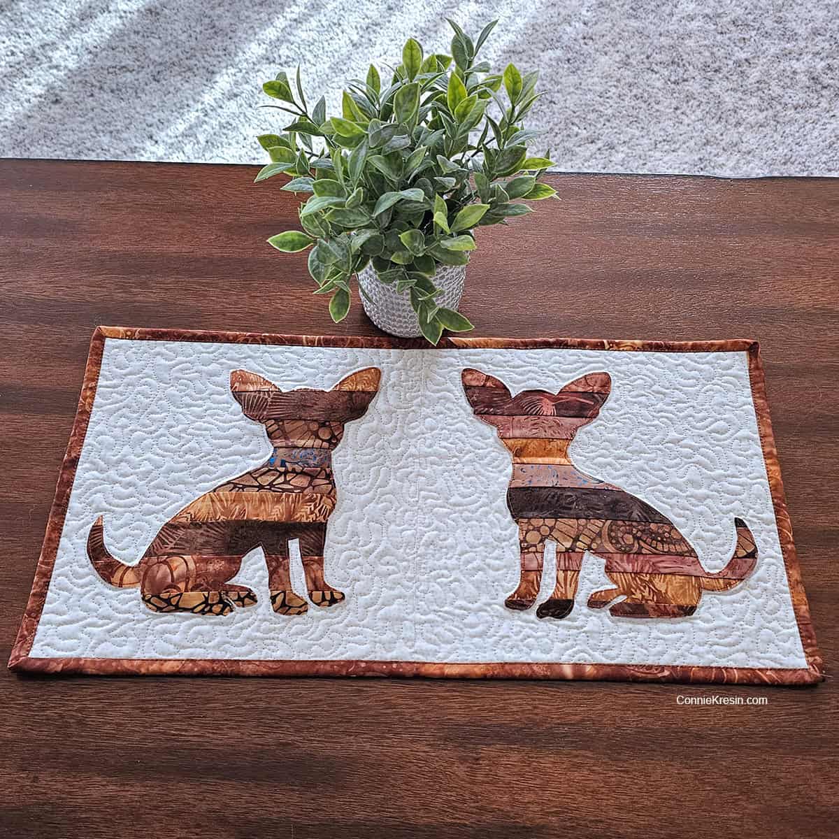 Chihuahua table runner