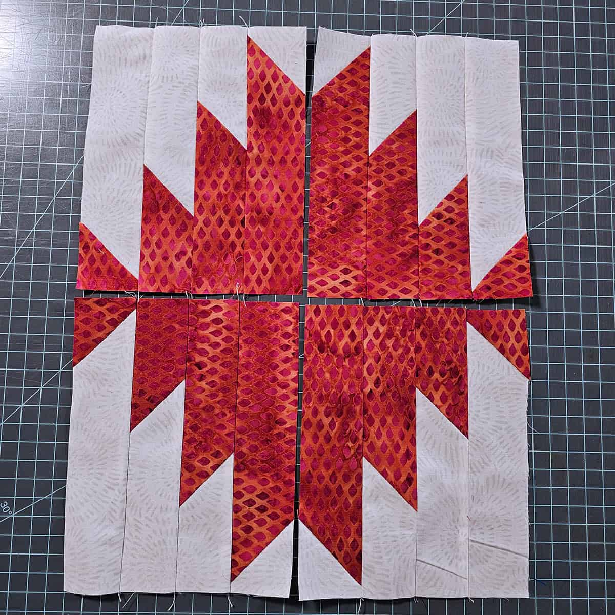 making the delectable quilt block