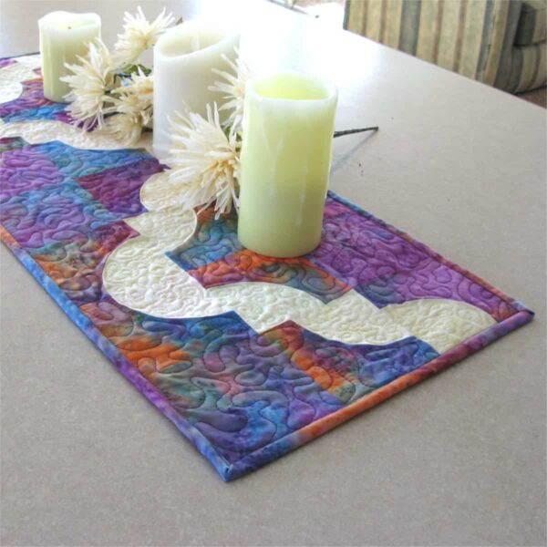 Spicy Spiral Table Runner - Freemotion by the River