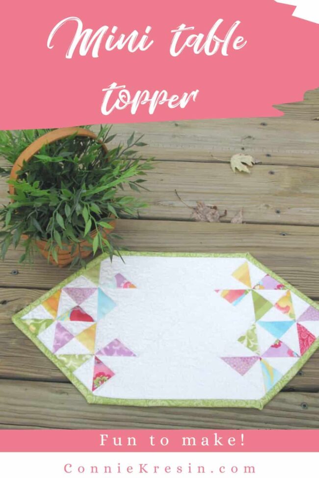 Fast and easy mini table topper tutorial pin