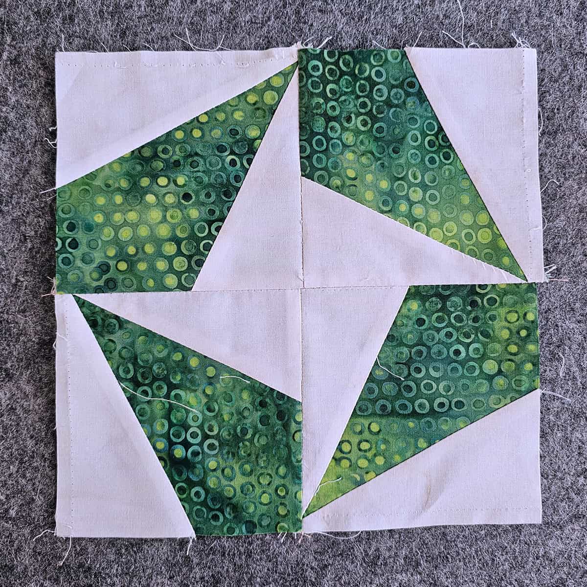 arranging the quilt blocks