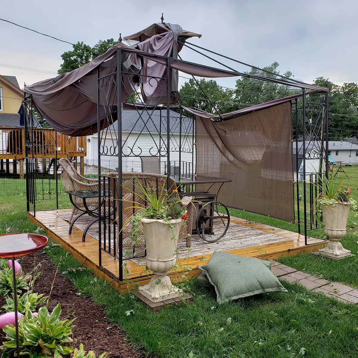 Gazebo destroyed