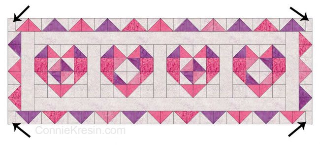 Heart Table Runner Quilt Tutorial - Freemotion by the River