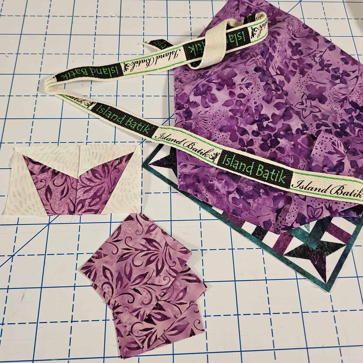 working on a miniature Country Birds quilt