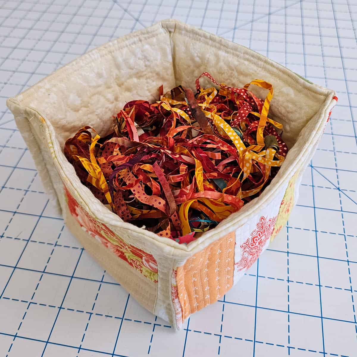 Saving the trimmed off batik strips