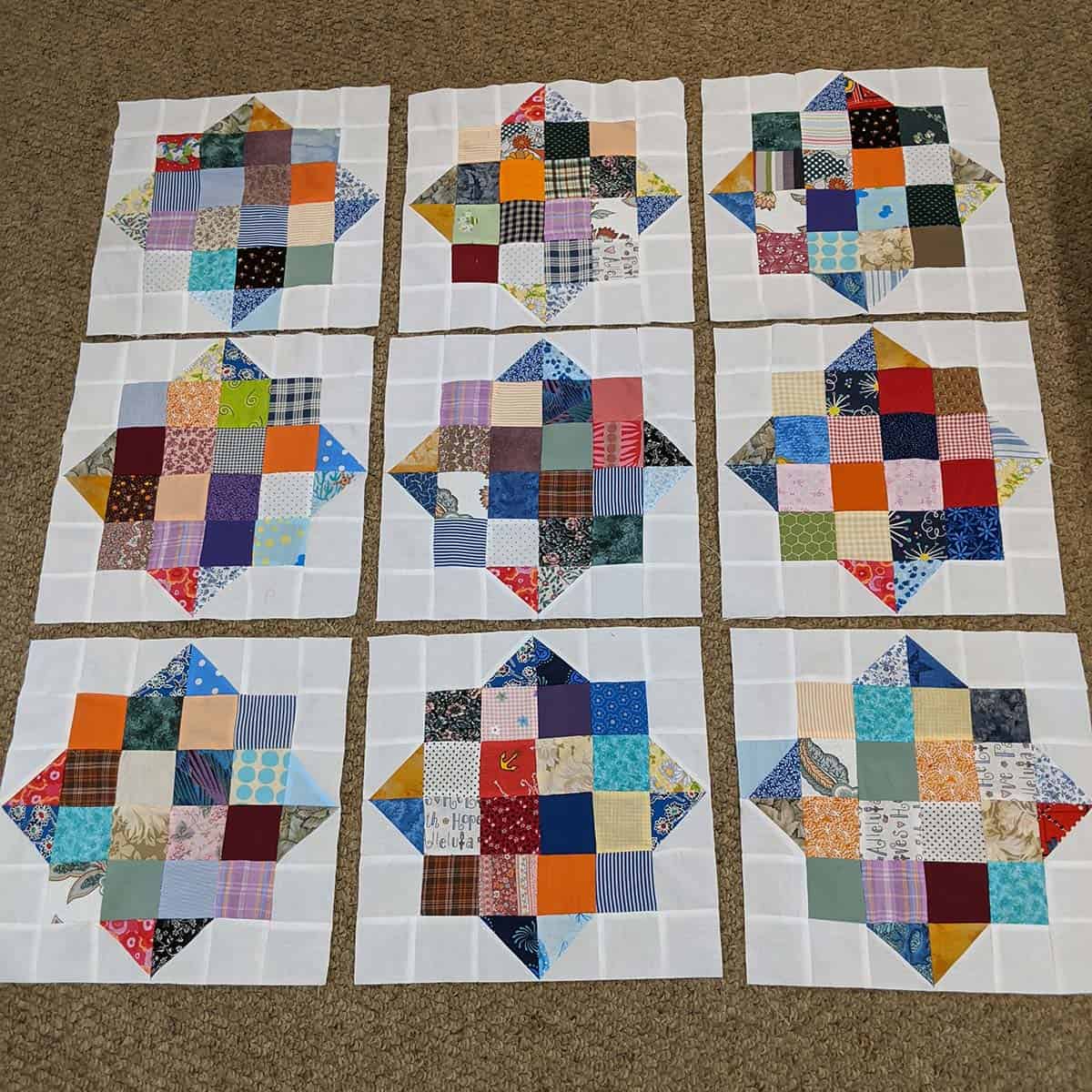 Martha River Scraps blocks