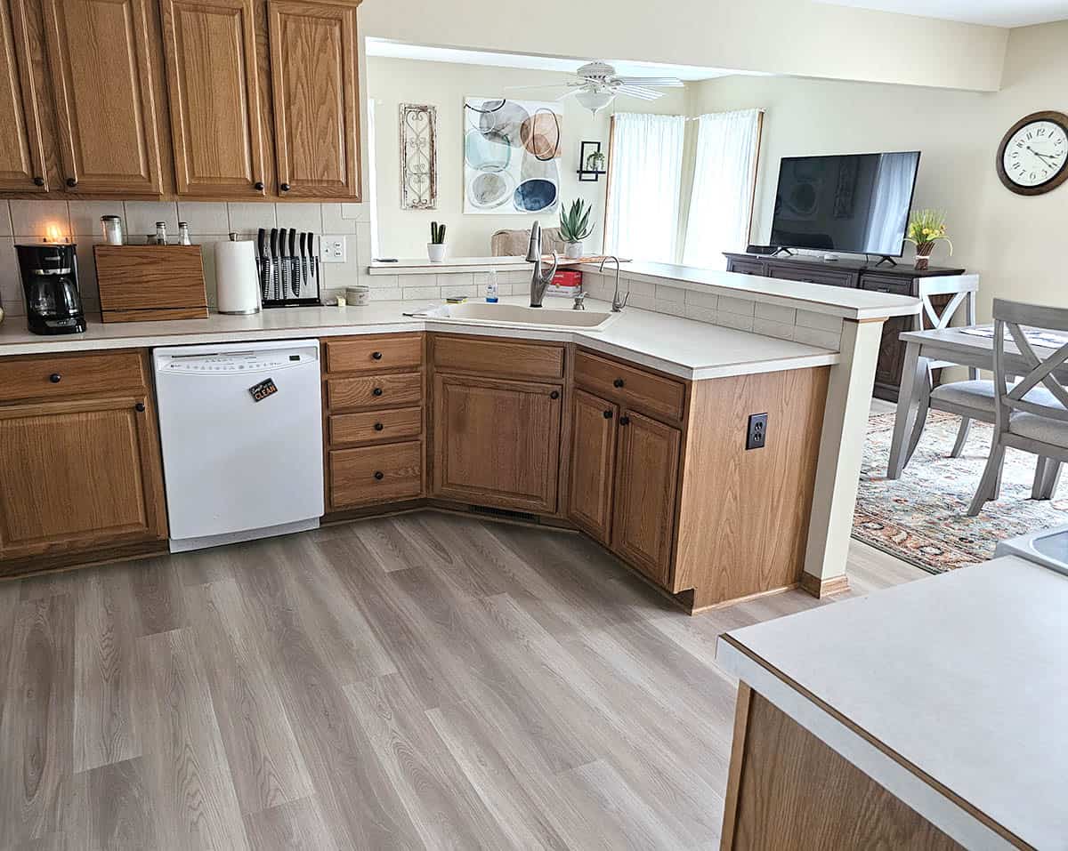 New LVP flooring in our kitchen