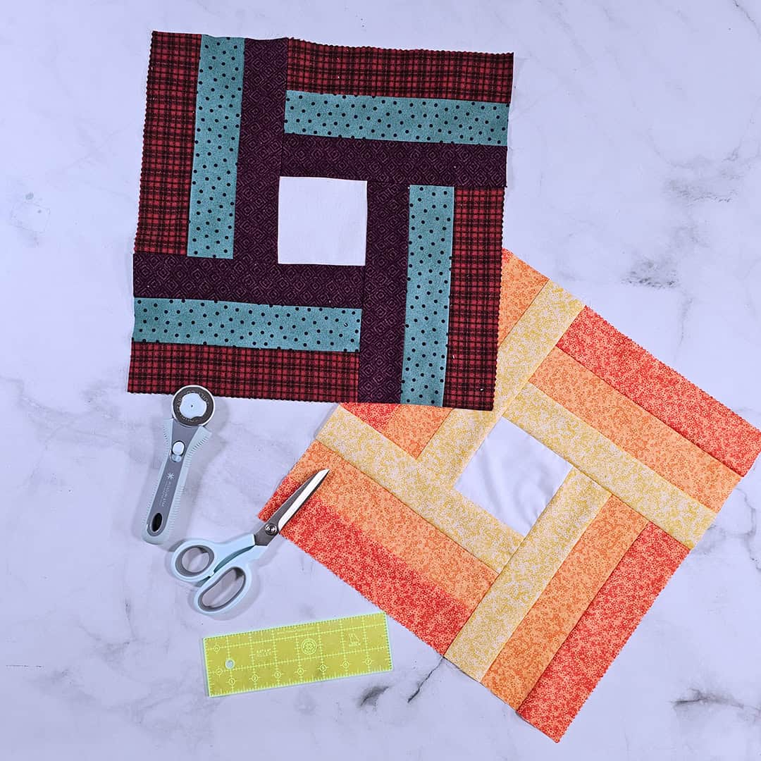 Two different looks to the quilt block