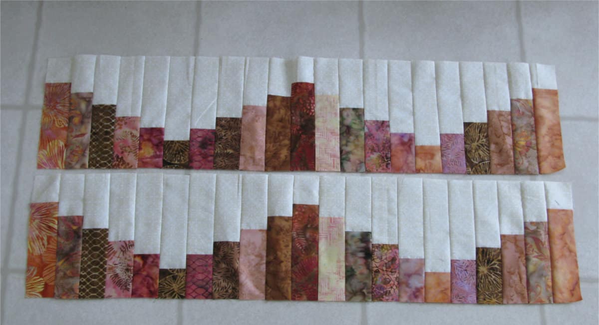 Piano Keys table runner with identical rows