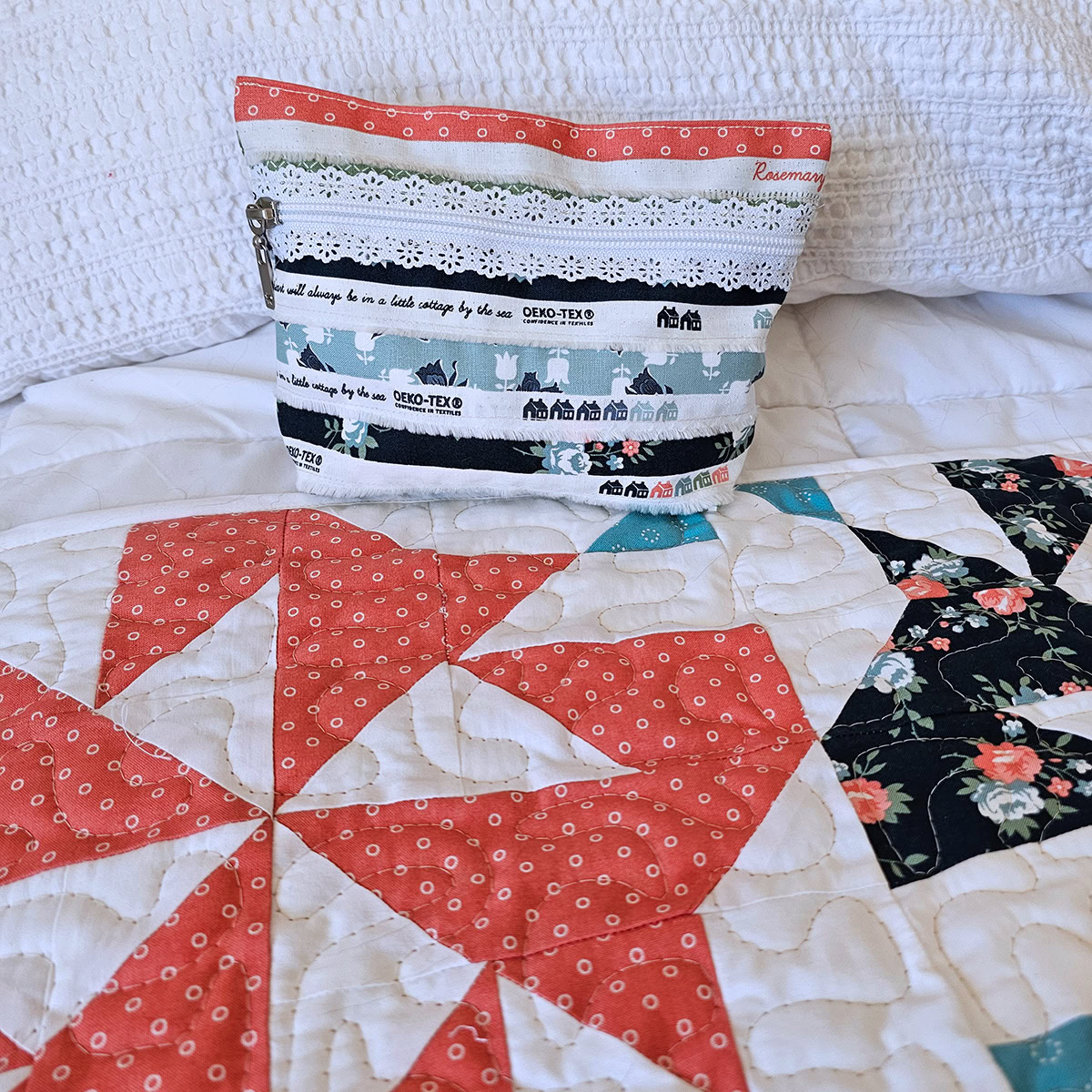 Pouch made with selvages