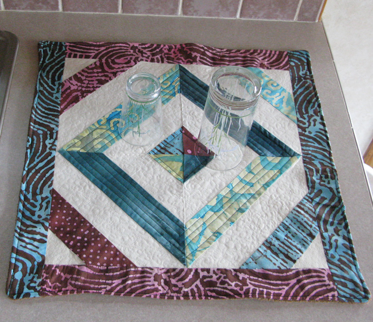 A different quilted dish rug