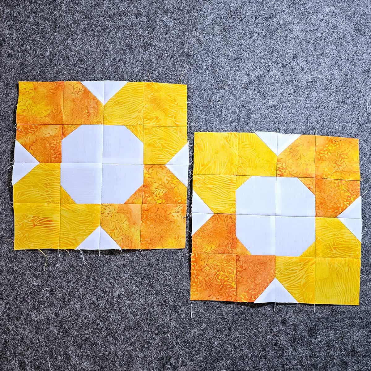 Morning Glory quilt blocks for the July Color Challenge